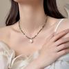 Green Fairyland Beaded Necklace Natural Stone Baroque Pearls Fashionable and Versatile Necklace