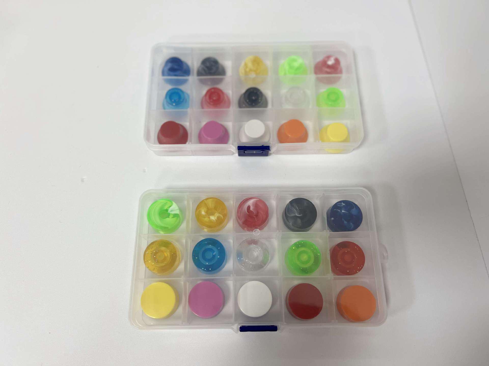 

EPI Electric Guitar/Bass Volume & Tone Knob Set, Transparent Barrel-Shaped Caps Flying Saucer Style Knob