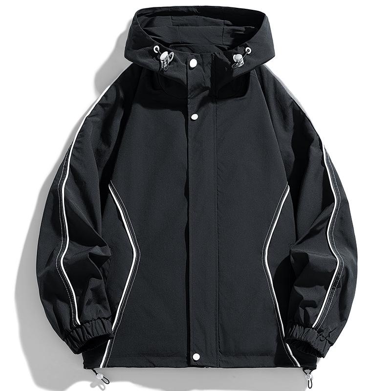 American Retro Loose Jacket Men's Spring and Autumn Jacket Outdoor Waterproof Hooded Jacket