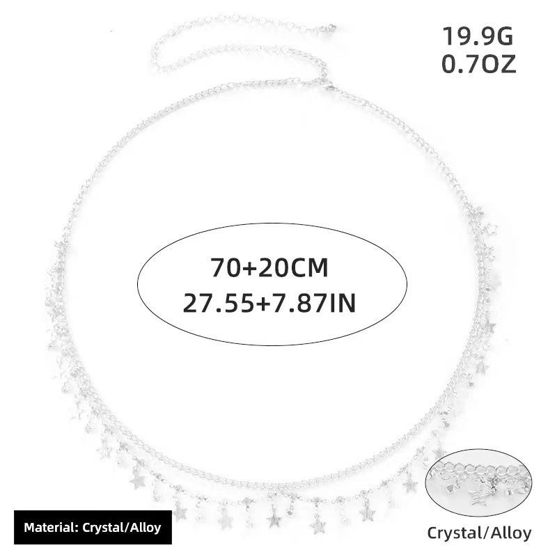 European and American Accessories, Spicy Girl Handmade Star Pendant Waist Accessories, Sexy Beach Bikini Multi-layer Tassel Waist Chain for Women