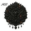 Textured Wall Hangings Gothic Halloween Decor, Vintage Relief Skull Ghost Bat Atmosphere Props Plaque, Dark Aesthetic Hanging Art for Entryway