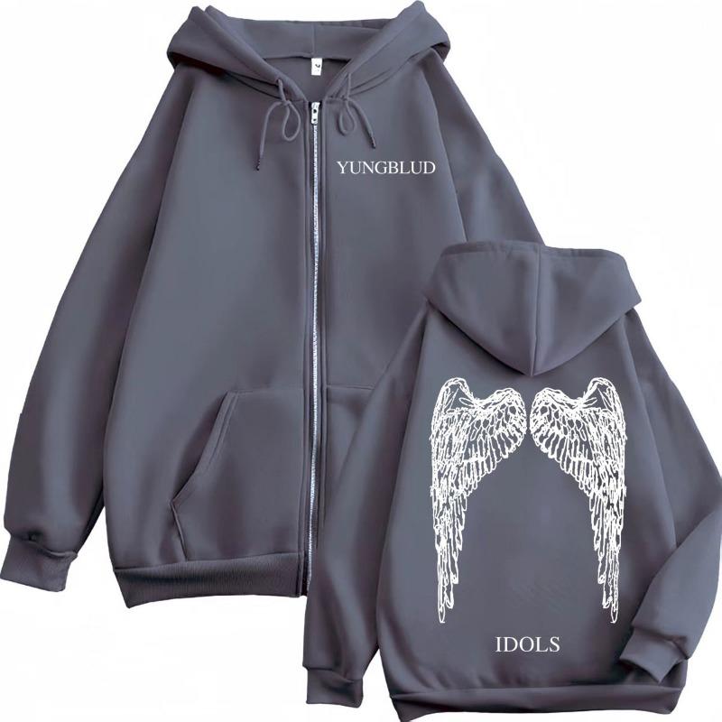 Yungblud 2025 New Album Idols Merch Zipper Hoodies Men Women Rock Hip Hop Zip Up Sweatshirts Fashion Casual Oversized Pullovers