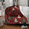 Christmas Trees Pattern Home Customize Your Name Blankets Soft And Cozy For Year Round Use Perfect For Picnics Sofa Office Bed Living Room Ideal Gift