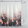 Rose Flower Shower Curtain Waterproof Shower Curtain Polyester Fabric 3D Printed Curtain Bathroom Decoration With Hook
