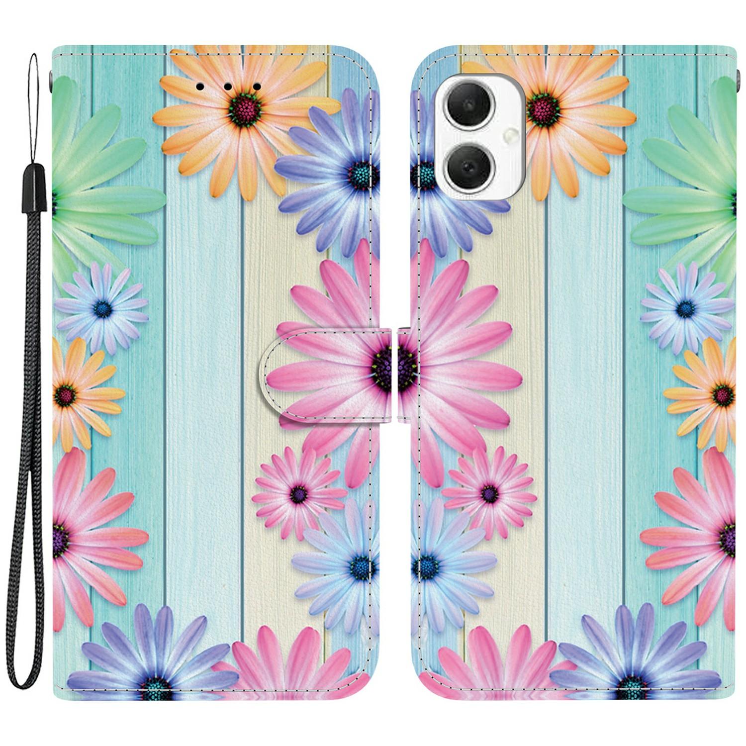 

For Samsung Galaxy A06 4G Case Pattern Printing Anti-Drop Leather Flip Wallet Phone Cover with Lanyard O