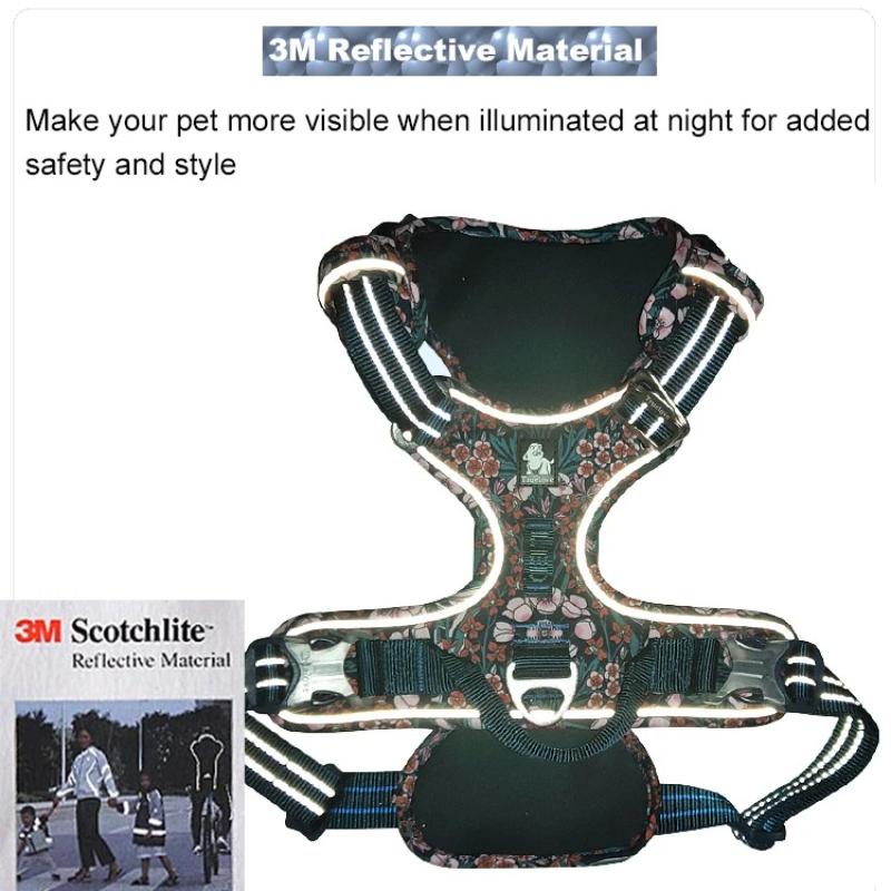 Truelove Escape Proof Pet Vest Reflectiv Light Pure Cotton Padding Dog Harness Training Protective Clothes For Puppy Bulldog
