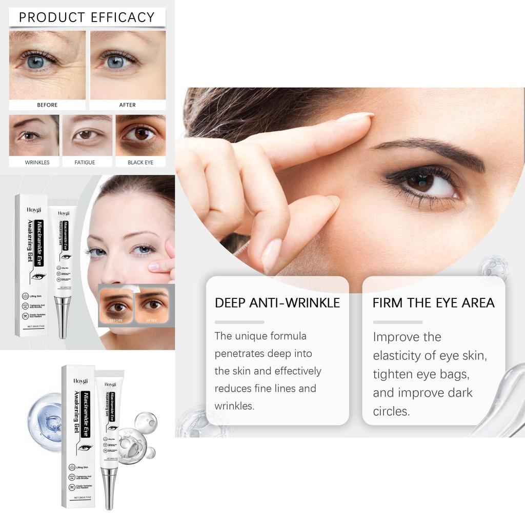 Hoygi Niacinamide Eye Gel Hydrating Nourishing Firming Skin Care Moisturizing Cream