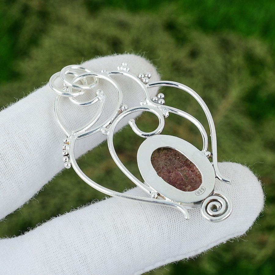 Easter Sale Oval Sunstone Gemstone Handmade Birthday New Pendant Sterling Silver