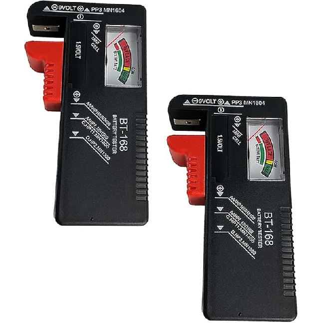 Battery Tester Checker, Universal Small Battery Tester for AAA AA C D 9V 1.5V, Button Cell Batteries Checker - Small Volt Checker for All Batteries -