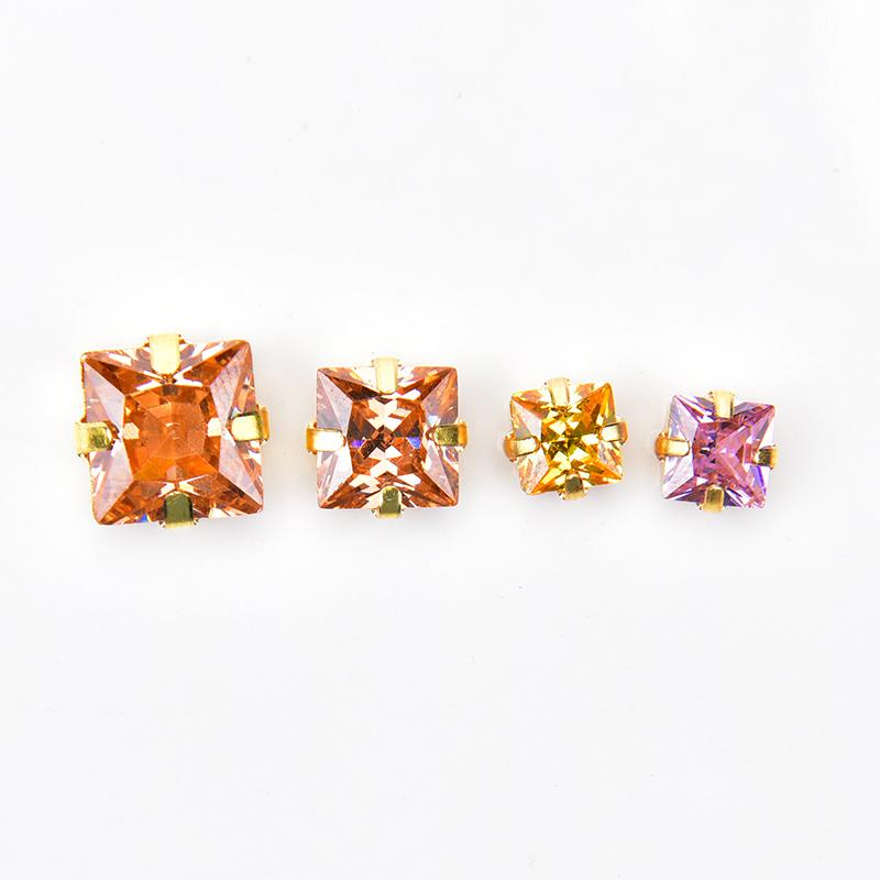 5A-Grade Zircon Mix Shape/Size/Color Rhinestones In Gold Claw Super Flash Crystal Sewing Luxury DIY Accessories