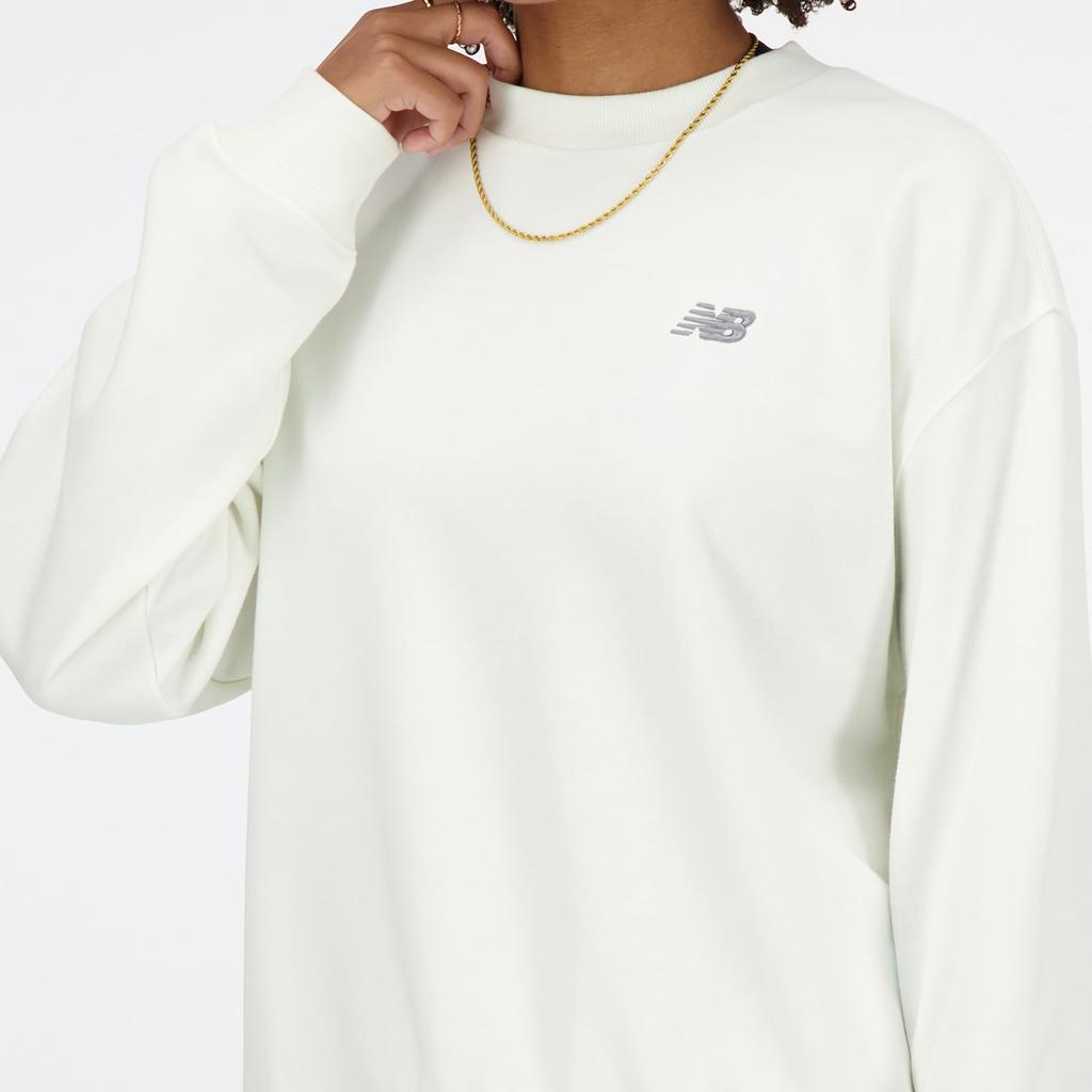 Sport Essentials French Terry Crew SST [New Balance] Women's (Fleece Lining) (WT41508) (Sea Salt)