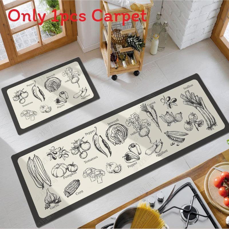 Pvc Long Rectangular Kitchen Floor Mat Waterproof Oilproof Nonslip For House Kitchen