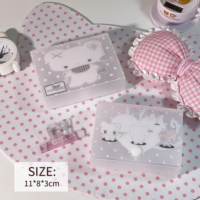 M5 Storage Box Organizer 3-Inch Album Stickers Notes Idol Cards Pos Cute Name Card Holder Minimalist Style