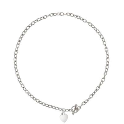 Necklace - LOVA - LOLA VAN DER KEEN - 925 Sterling Silver - Heart Motif - Length 43 Cm