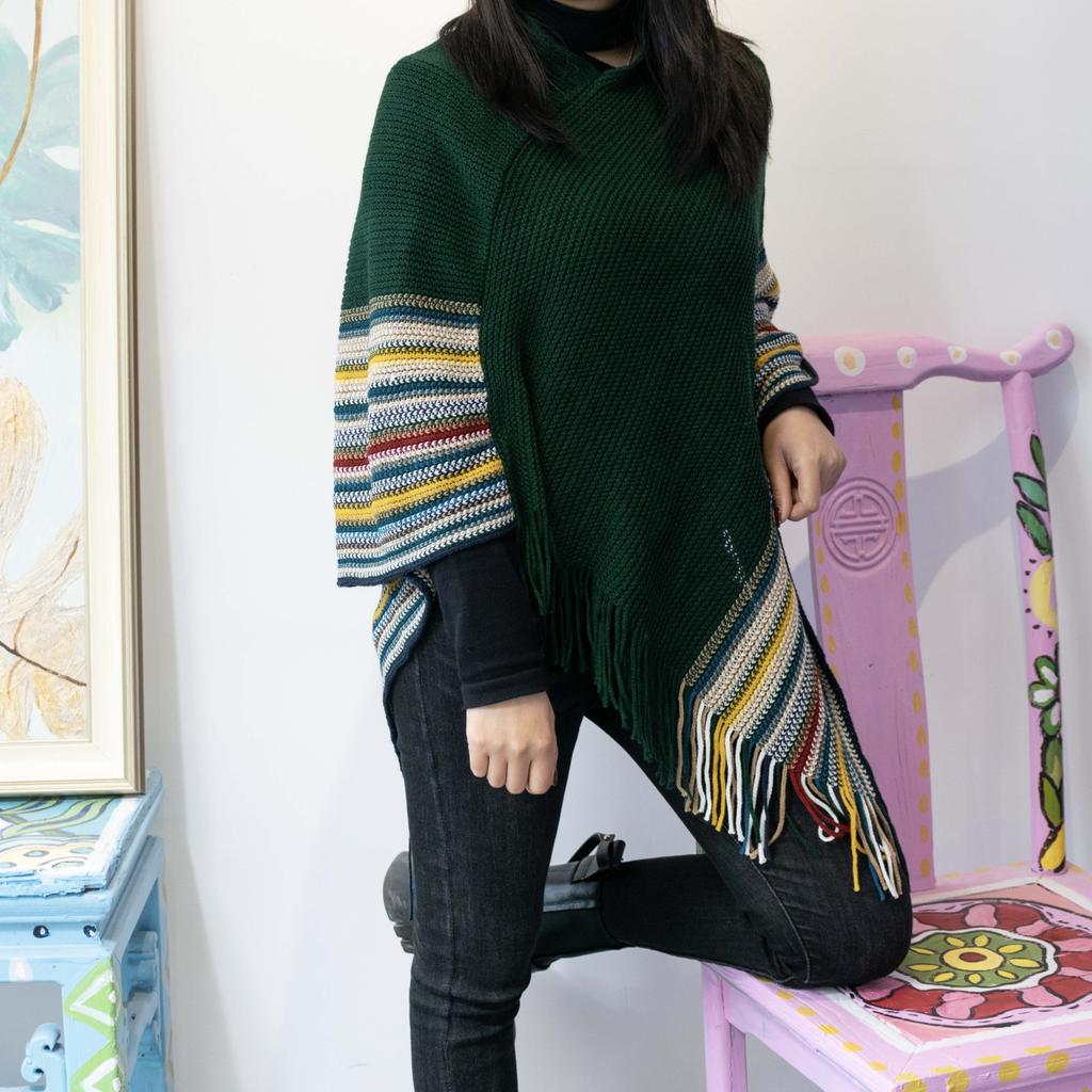 Women's New Sweet Tassel Cape Cape Jacket Knitted