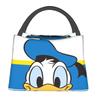 Donald Duck Insulated Lunch Bag with Clasp Bento Cooler Bag with Soft Cooler Bag Closure, Black, Box, Insulated, Zipper, Compact, Bag, Tote/Eco