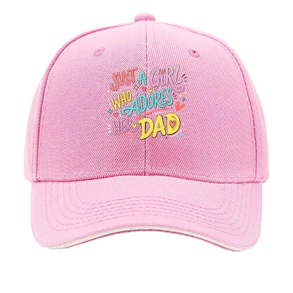 Colorful Daddy Love Girl Typography Sandwich Baseball Cap Sun Cap Outdoor Workouts Hat