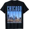 Chicago Illinois Vintage Pride Chicago Skyline T-Shirt