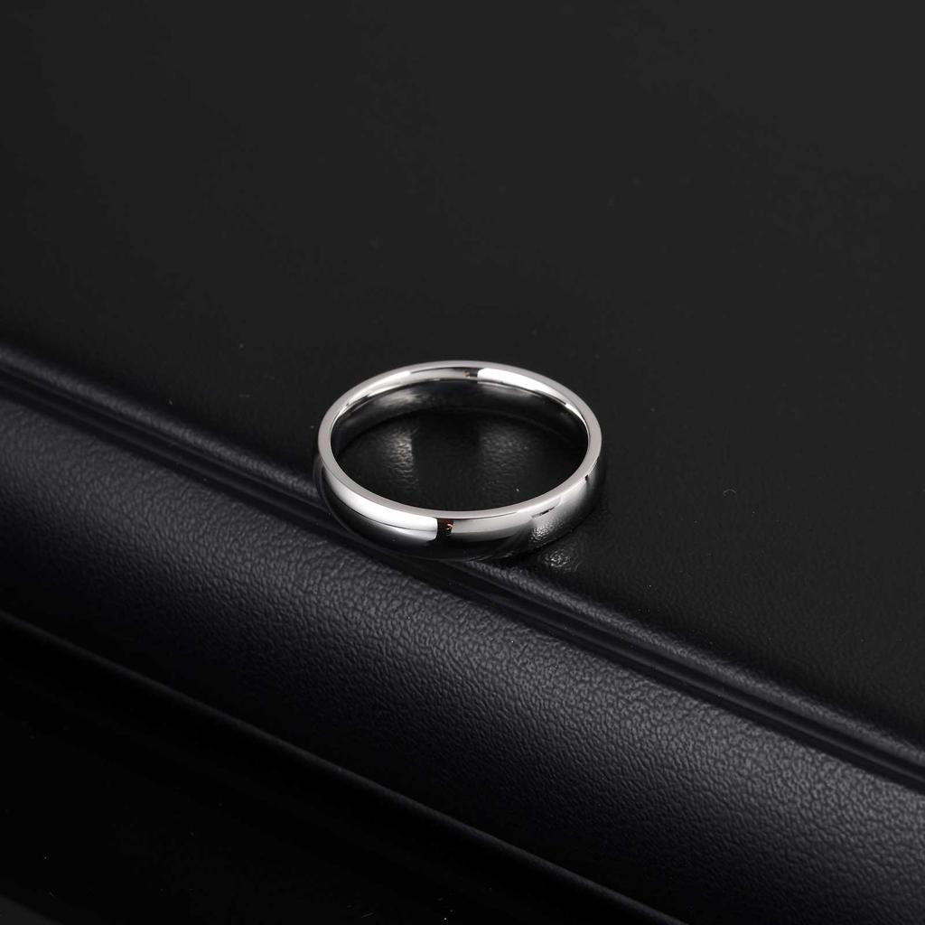 4mm Simple Stainless Steel Wedding Ring for Women Men Gold Plated Engagement Wedding Band Couple Jewelry Sizes 6 7 8 9 10 11 12