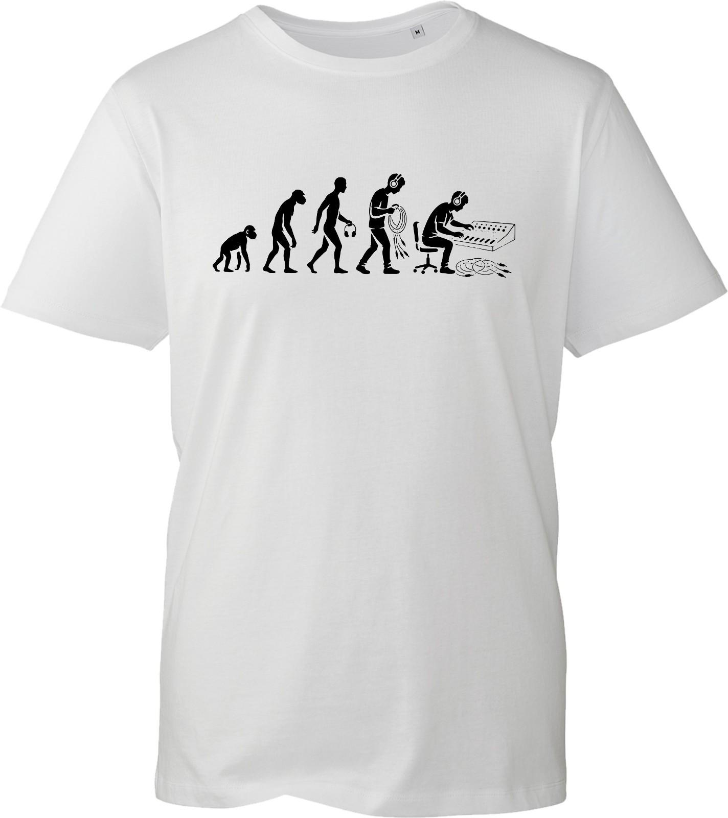 Evolution Of Man Music Producer T Shirt Unisex Audio Engineer DJ Graphic Tee Top XXXXL