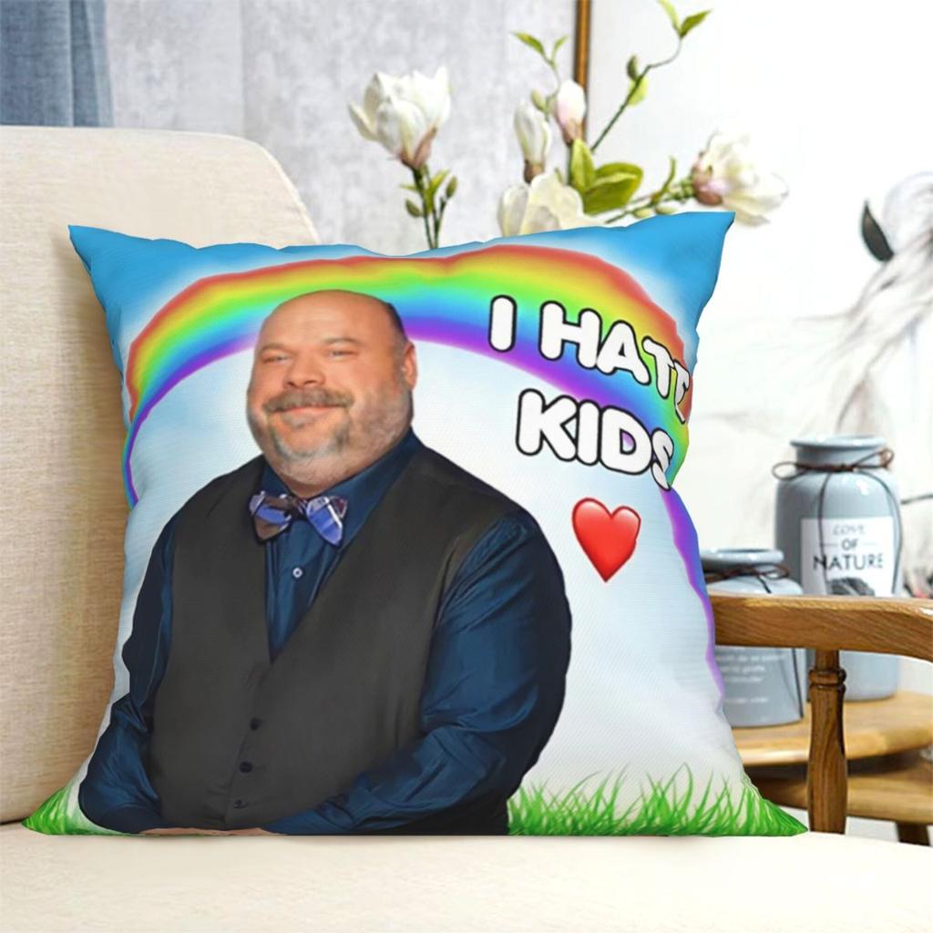 Bertram I Hate Kids Meme Pillow Case Home Decoration Polyester Cushion Cover for Sofa Funny Pillow Cover Housse De Coussin
