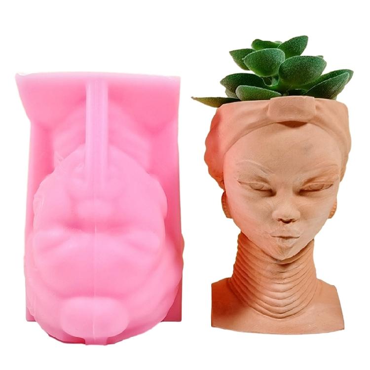 

Concrete Vase Silicone Mold DIY Handmade Goddess Flower Pots Plaster Epoxy Resin 1