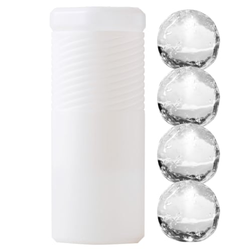 Polar Ice Tube: Expandable Storage Container for Round Ice Cubes Up To 4 Pieces, Fits Ice Cubes Up To 6cm In Diameter