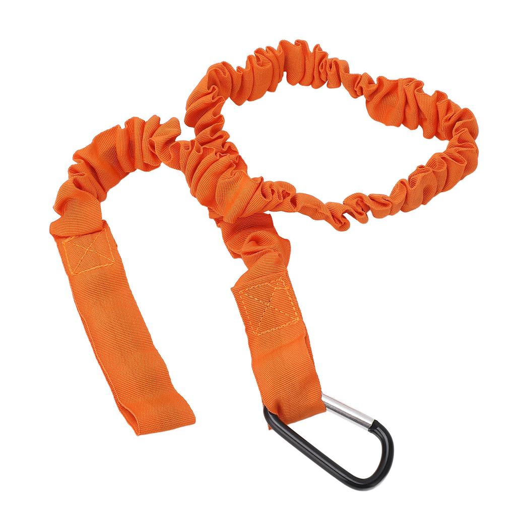Kayak Paddle Rope Leash Elastic Lightweight Nylon Coiled Paddle Straps for Canoe Boat Surf Board Fishing Rod Orange