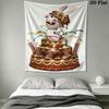 Rabbids Invasion Madness Wall Hanging Printed Fabric Blanket Decorative Tapestries for Bedroom Living Room Home Decor