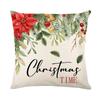 Home Decor Pillow Cover Christmas Holiday Linen Print Living Room Sofa Cushion Cover Bedroom Pillow Cover