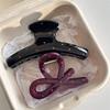 1/2Pcs Women Hair Claw Dot Print Plastic Hair Clamp with Strong Grip Anti-slip Teeth Large Size Shark Hair Clip