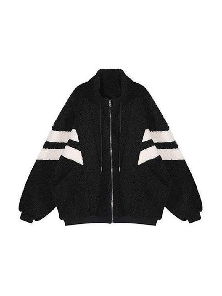Winter Versatile Thick Warm Jacket Lamb Plush Jacket For Women