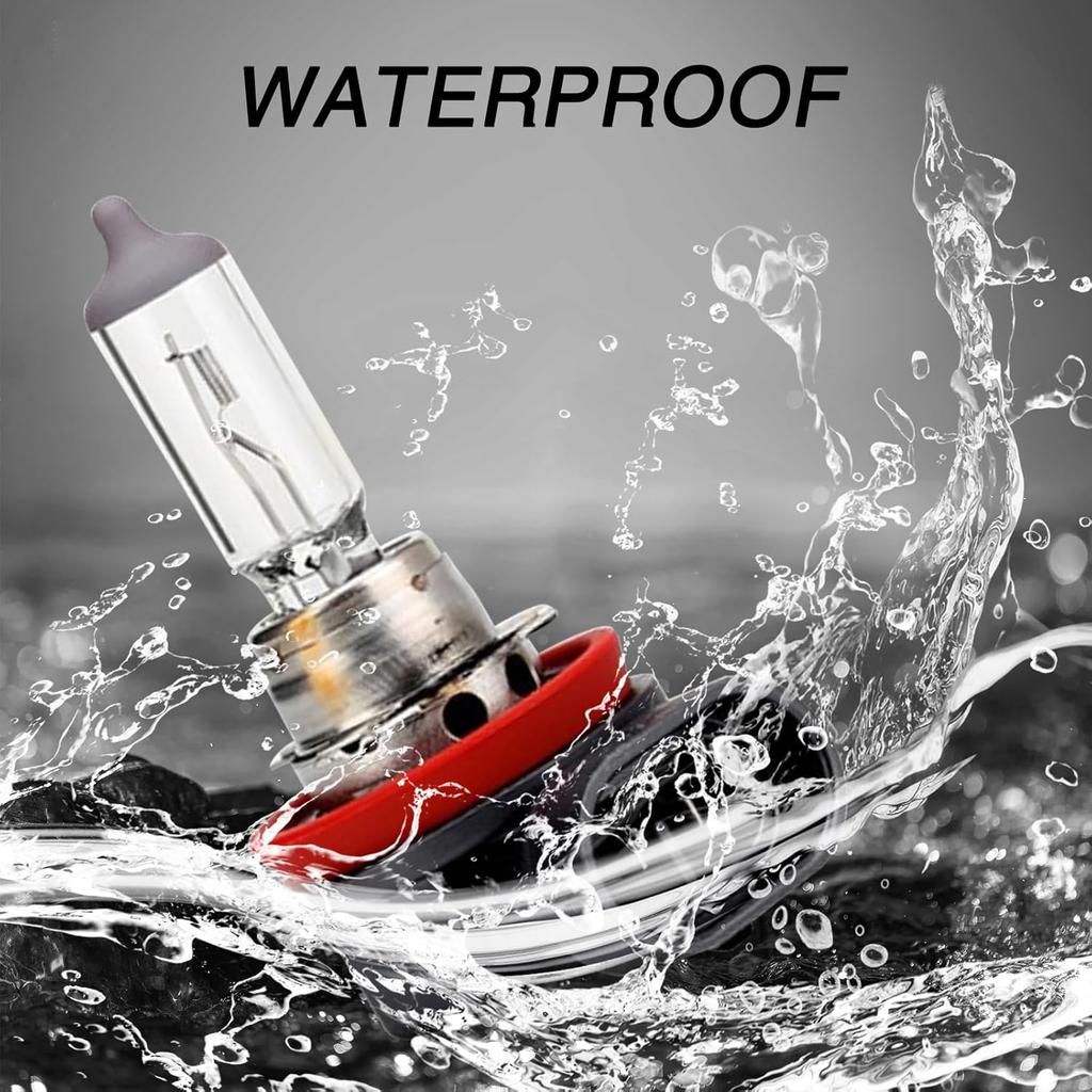 2 PCS Car Halogen Fog Light Bulb, 12V 55W Waterproof Glass Vehicle Spotlights Replacements, Universal Automotive High Beam Lighting Accessories for