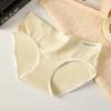 "80-Count Xinjiang Cotton Antibacterial Women's Mid-Waist Briefs - Pure Cotton, Long Crotch, Comfortable Macaron Colors"