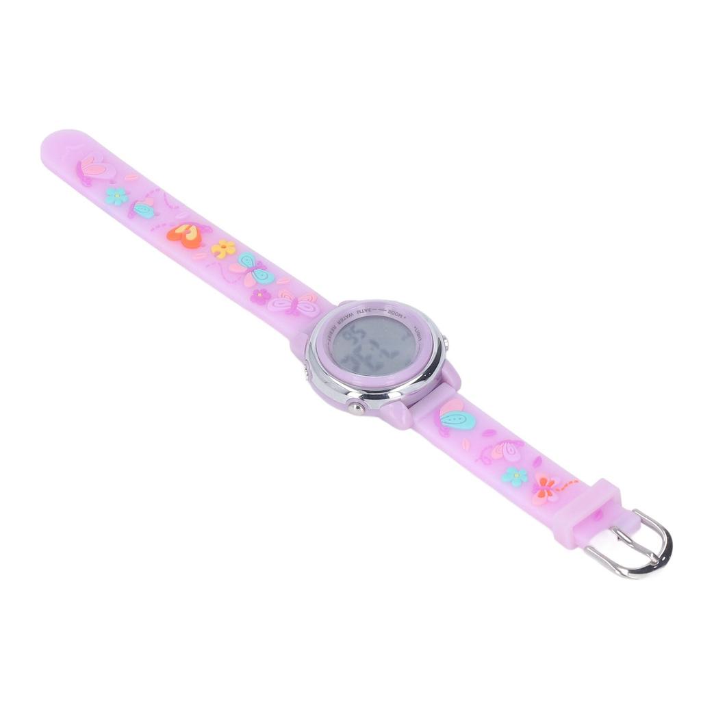 Zegarek LED dla dzieci Wodoodporny Podświetlany Kreskówkowy Cyfrowy Zegarek Dziecięcy z Budzikiem Stoper dla 3 do