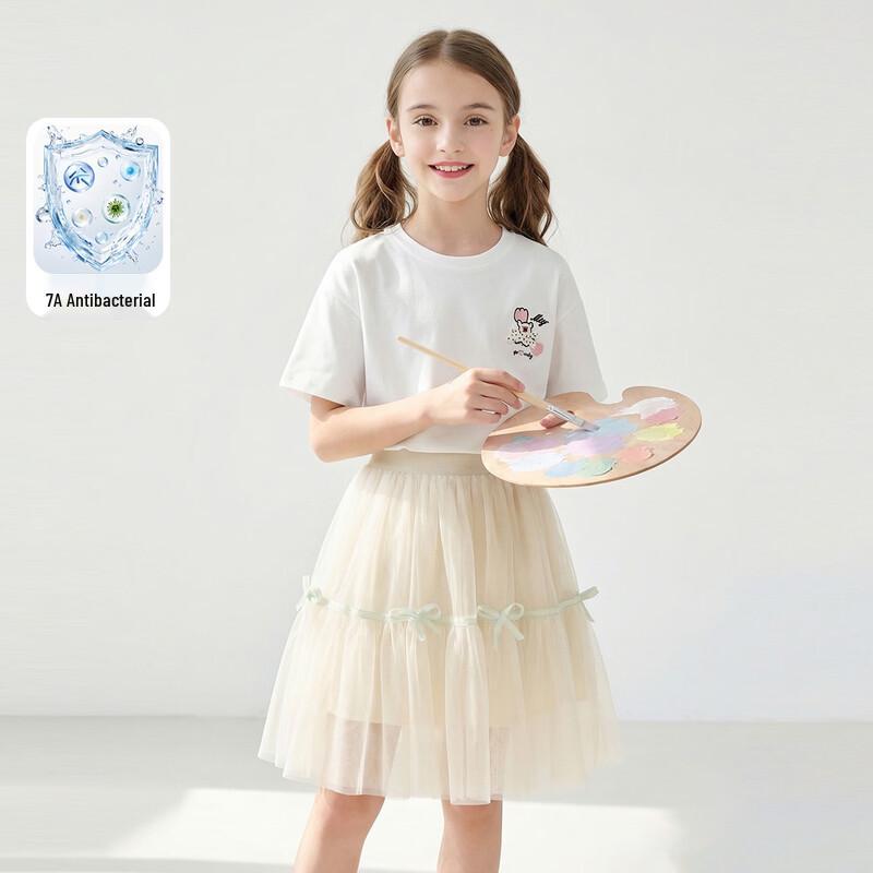 Montagut Girls  Cartoon Print Cotton T-Shirt 120