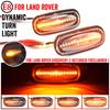 2PCS Amber Dynamic Flowing Water LED Side Marker Light For Land Rover Discovery 2 1999-2004 Defender Freelander 1