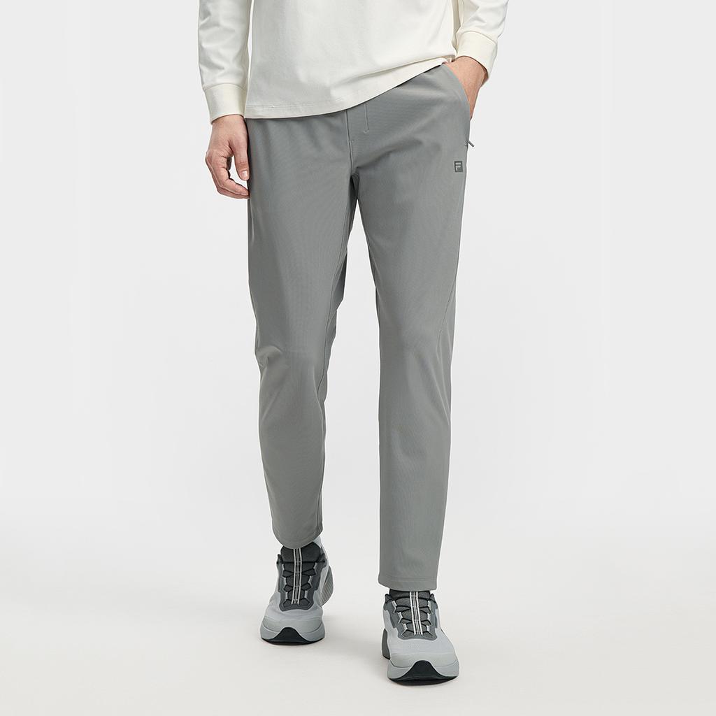 Fila A.P. Stylish Simple Basic Casual Training Versatile Comfortable Knitted Sports Pants Men Bottoms Moon-Mist-Gray A11M611605FGY