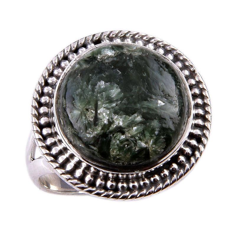 Gemma di Serafina Naturale Argento Sterling Massiccio 925 Gioiello Anello Misura 6 M5U31