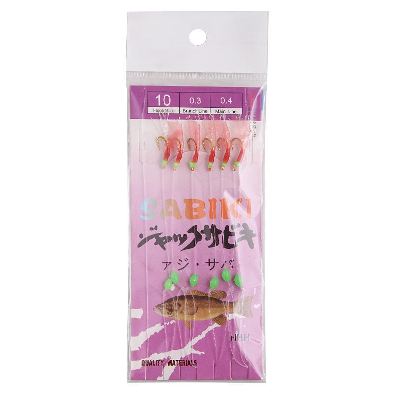 

Набор светящихся бионических рыболовных крючков с креветочной кожей для водоема с окунем (6 крючков)