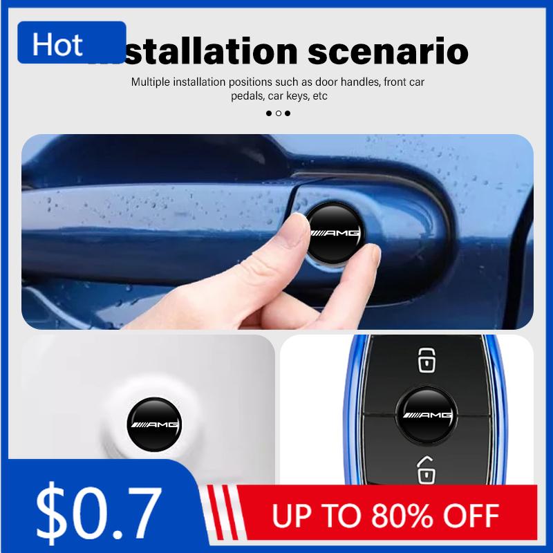 Car Sticker For Mercedes Benz Car Door Handle Key Hole Protection Stickers Decoration Decals AMG A B C E S G Class W201 W210 W10