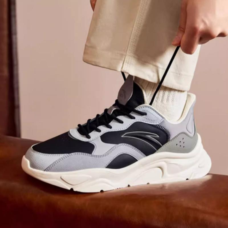 Anta Little Millennium Trendy Comfortable Wear-Resistant Breathable Low-Top Casual Shoes Men sneakers Black Gray 912348826-15