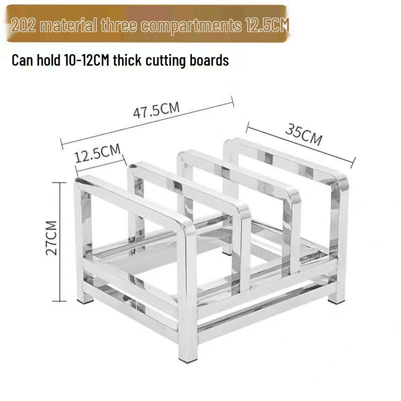 GOWKE Stainless Steel Commercial Chopping Board Rack