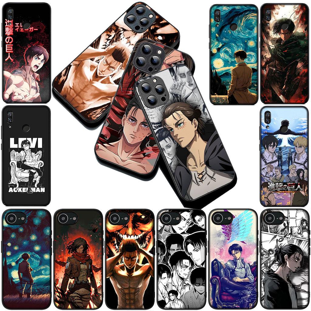 Casing Phone Cover for Huawei P30 P20 Mate 20 10 Lite Pro Y7 Y6P Y7A 2019 Nova 5T 3I Case Attack Eren Jaeger on Levi titan
