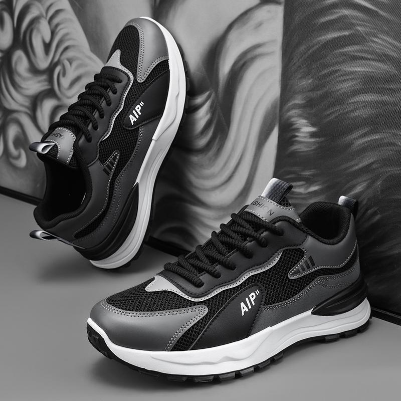 Fashion Men's shoes four seasons breathable soft bottom non-slip mesh casual sports shoes outdoor running shoes fashion student sneakers