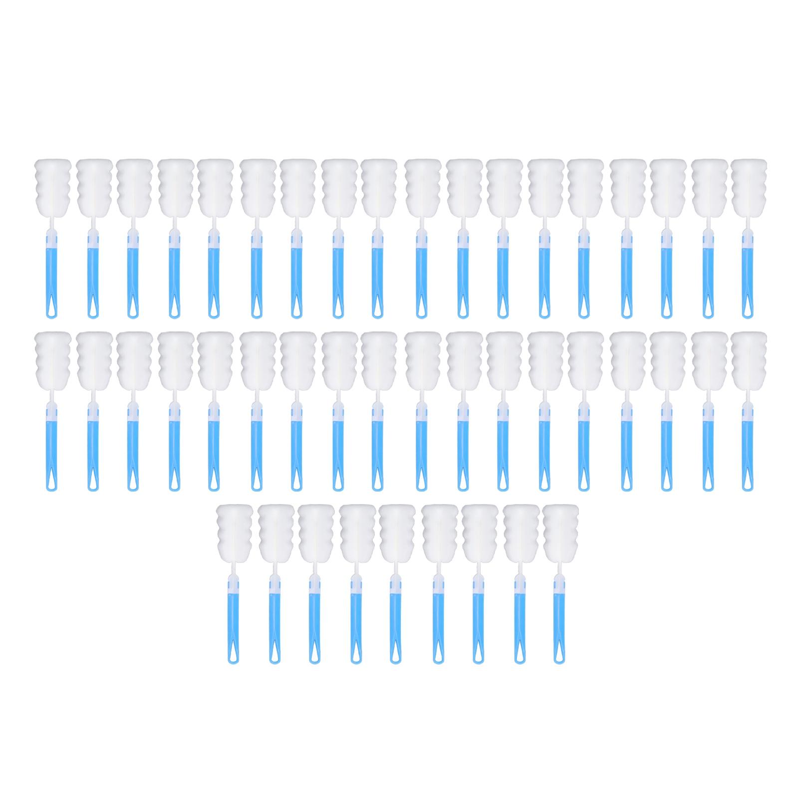 

50pcs Bottle Sponge Brush Long Handle Cup Cleaning Sponge Brush for Baby Bottles
