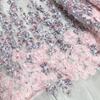 Children's 3D Flower Embroidered Organza Fabric In Stock
