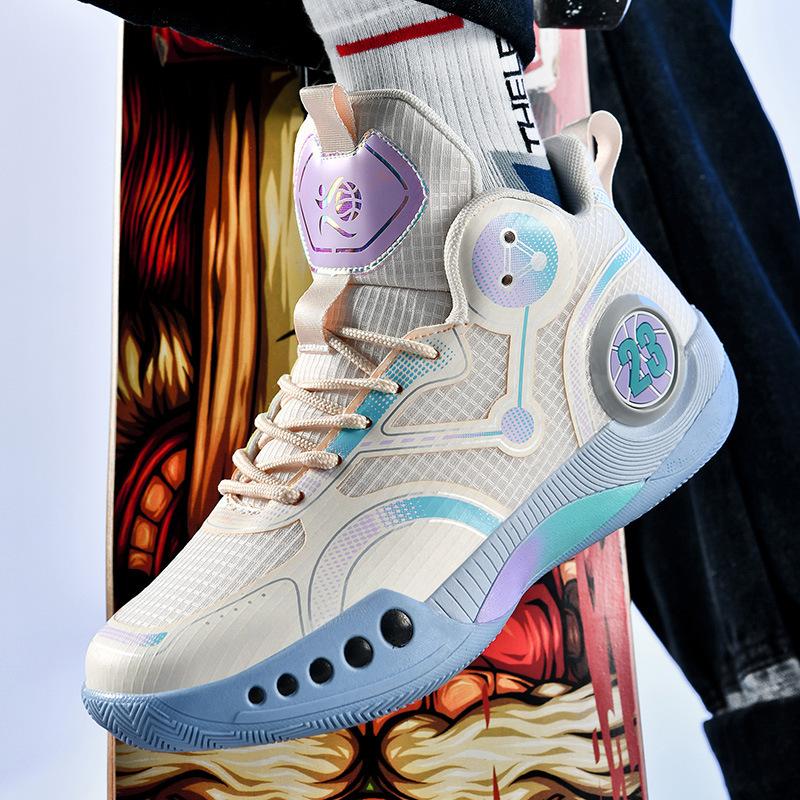 Men's Basketball Shoes High Top Breathable Non-slip Wear-resistant Shock-absorbing Sneakers Sports Shoes
