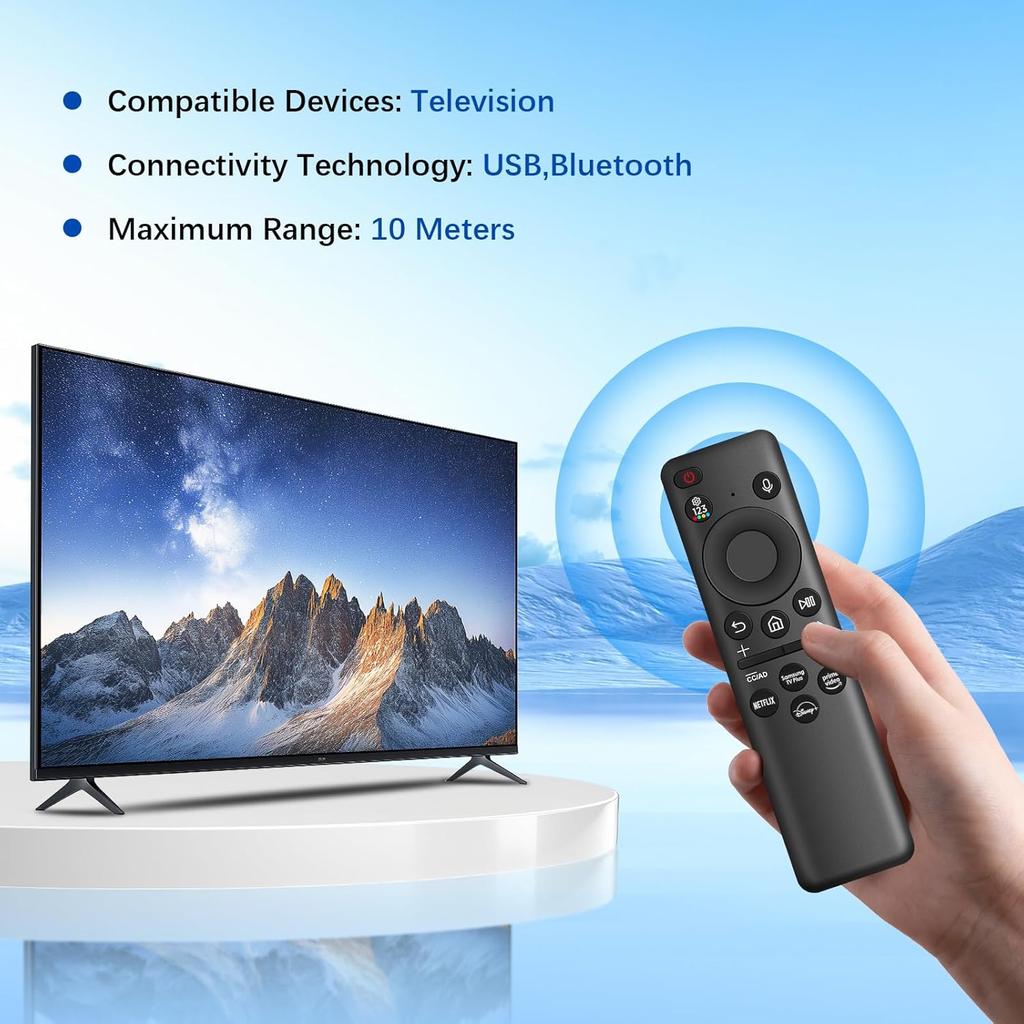 BN59-01432A Solar Voice Remote Replacement for Samsung TV Remote with Bluetooth Rechargeable Solar Cell, Compatible with Samsung TV 2023 2024 Neo
