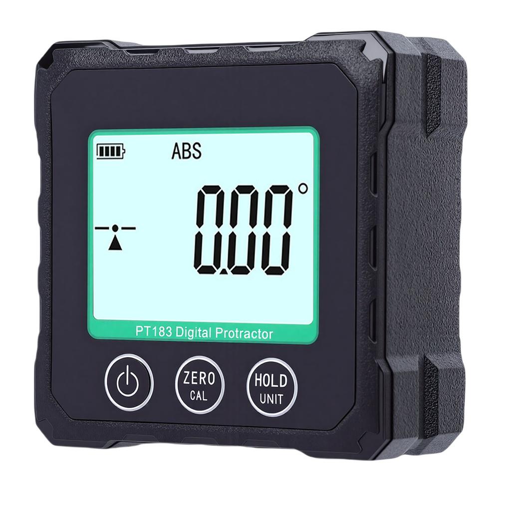 Digital Angle Finder with Electronic   Inclinometer Protractor 4 Side Strong Magnet 90 Degree Angle Gage Woodworking Measuring Tool with Backlit